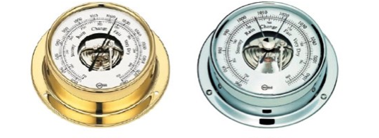 TEMPO Barometer Ø88x25 - leštená mosadz
